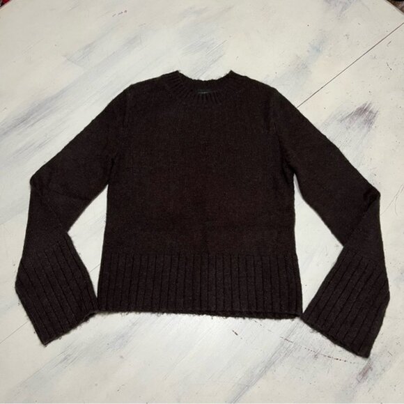 Vintage Express Brown Wool Blend Crop Sweater - Picture 1 of 6